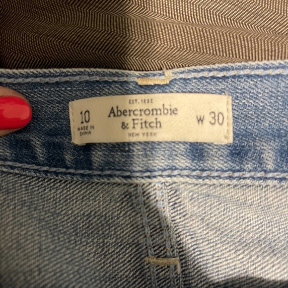 Abercrombie & Fitch Distressed Blue‎ Jeans Size 10 (30) Pre-owned - Picture 6 of 11